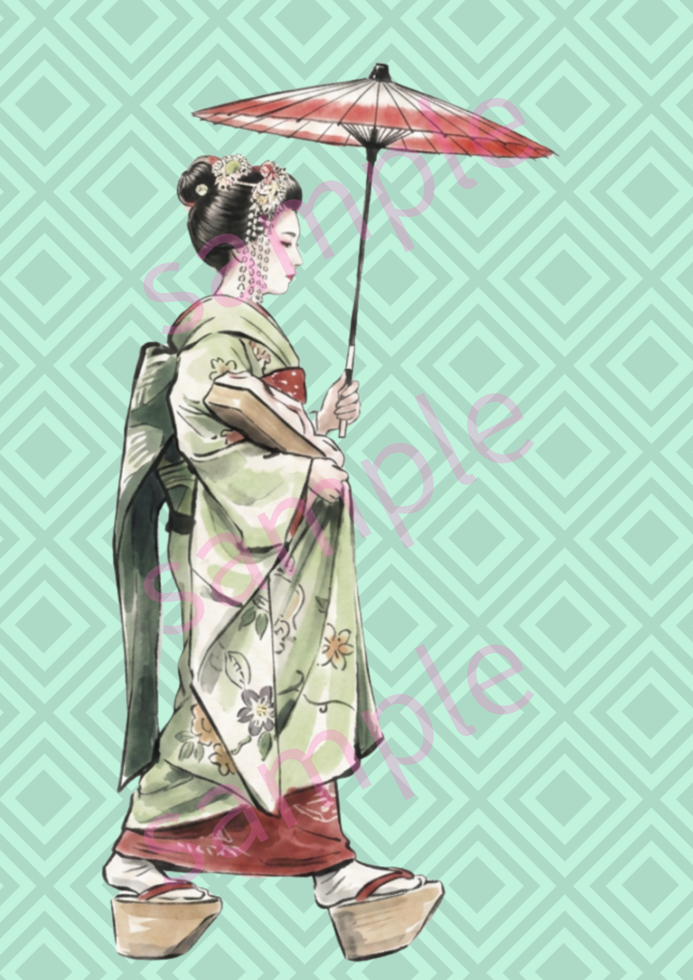 青磁(せいじ)の格子と、京の風 | Celadon Lattice & Kyoto Breeze
