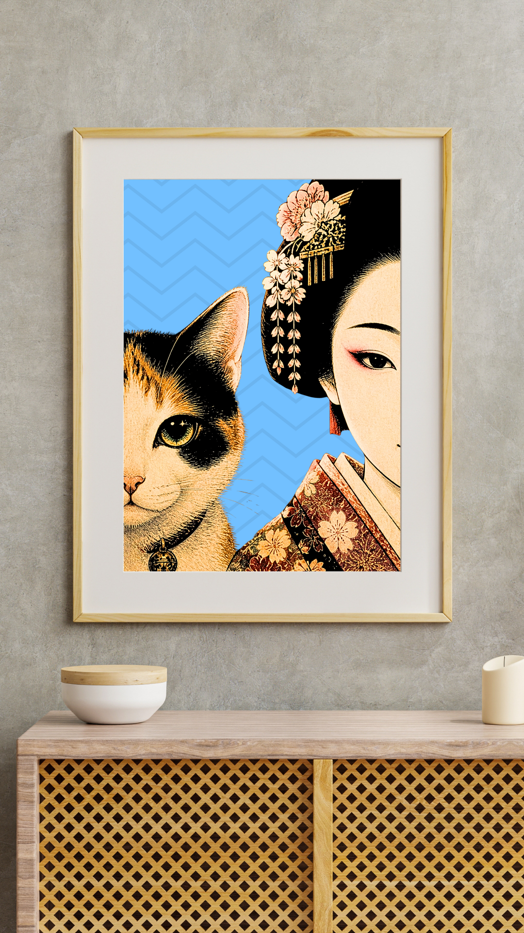 舞妓と猫（blue sky） | Maiko & Cat — Blue Sky