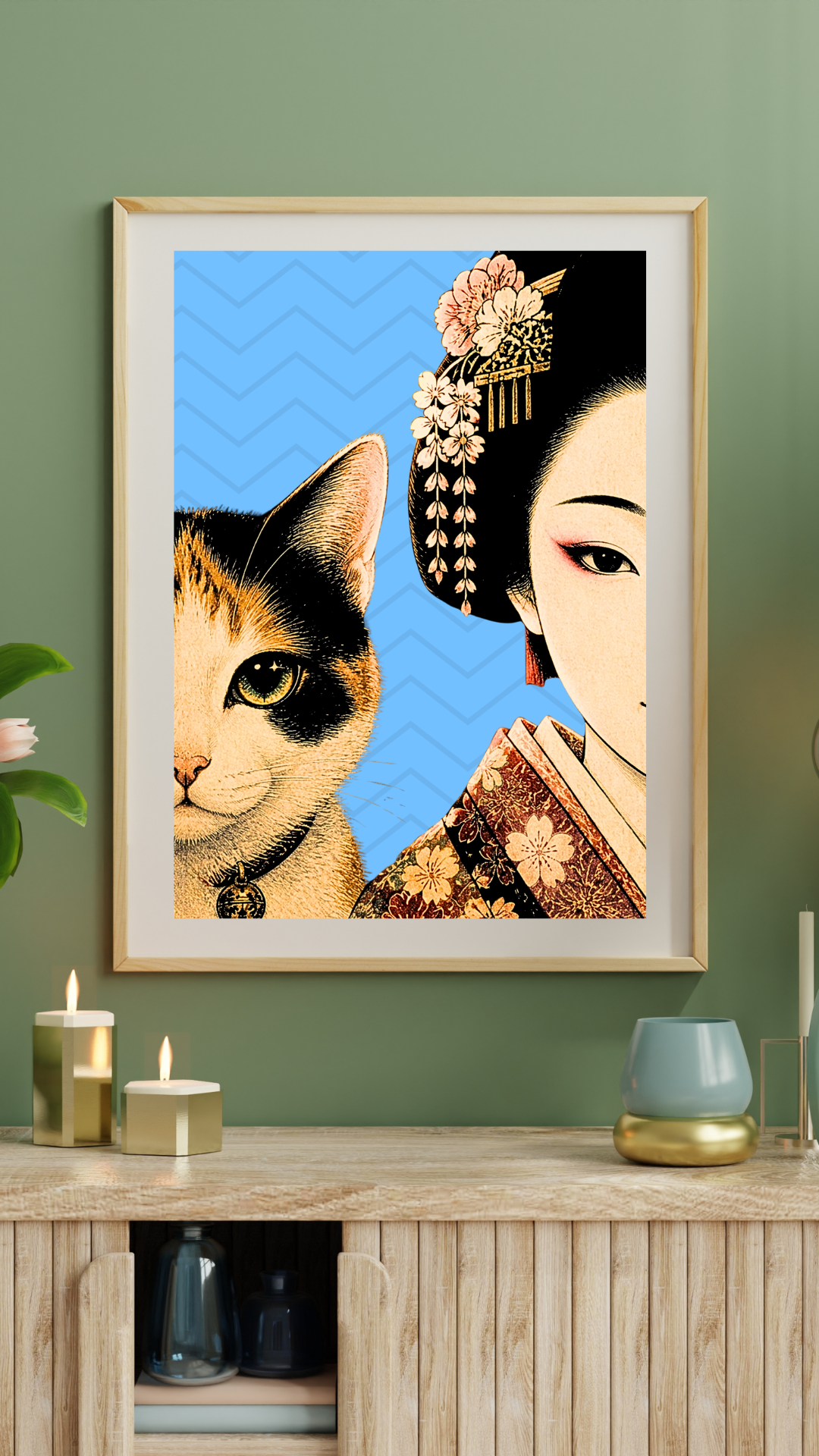 舞妓と猫（blue sky） | Maiko & Cat — Blue Sky