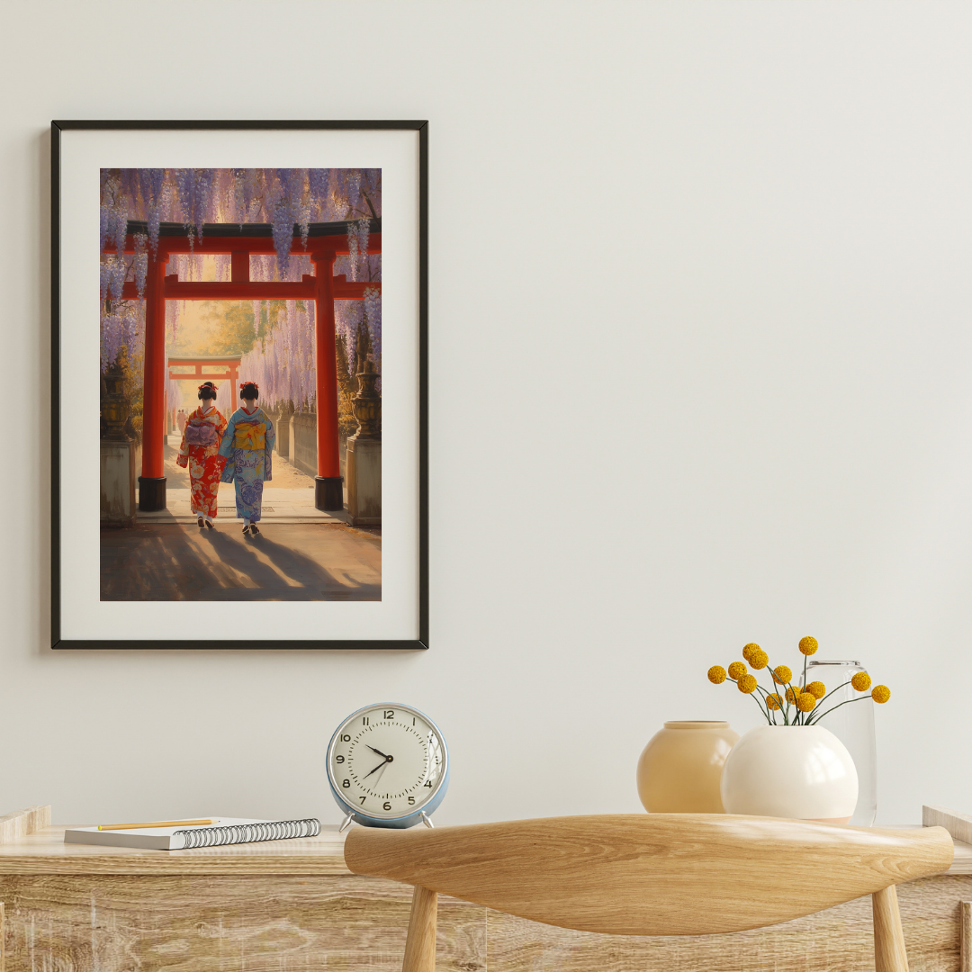 Maiko and Wisteria Trellis